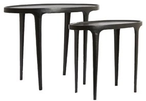 Метални кръгли странични масички в комплект от 2 бр. 33x70 cm Arica – Light &amp; Living