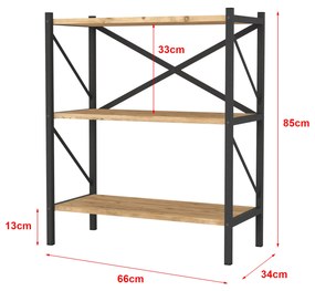 Етажерка Vanylven 85x66x34см дъб []