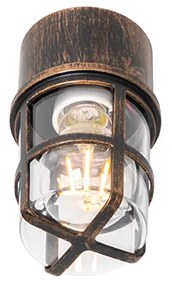 Таванна и стенна лампа антично злато IP54 - Kiki