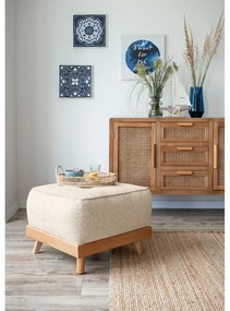 Бежова табуретка за крака Dazzling Daisy - Miuform