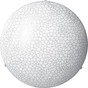 Плафониера КРАКС, ø400, бял мат, 2xE27