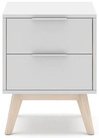 Бяло нощно шкафче Campus - Marckeric