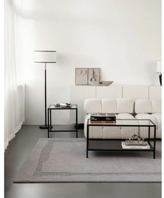 Сив вълнен килим 133x190 cm Morphic Rocca – Agnella