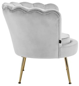 Светлосиво кадифено кресло Kelsey – Støraa