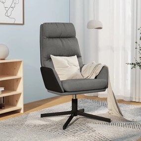 341148 vidaXL Релакс стол, светлосив, текстил
