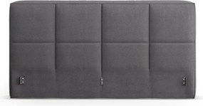 Тъмносива тапицирана табла за легло 209x100 cm Darren – Micadoni