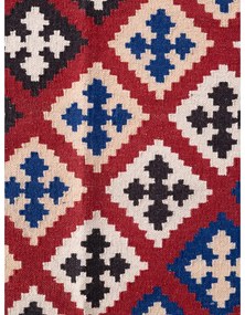 Червена двустранна ръчно изработена вълнена пътека 60x190 cm Kamal Rami – Nouristan