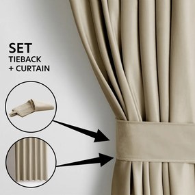 Кафяво/бежово dimout перде 140x245 cm Eyelets – Restilo