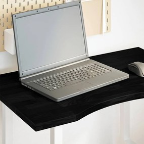 4009027 vidaXL Плот за бюро, тъмнокафяв, 80x50x2,5 см, дъб масив, правоъгълна