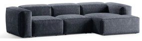 Сиво-син ъглов диван от рипсено кадифе (десен ъгъл) Bergano – Cosmopolitan Design