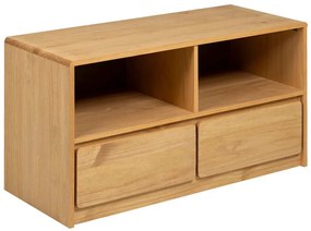 377597 vidaXL ТВ шкаф SAUDA, дъб, 99x43x55 см, бор масив
