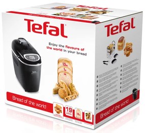 Хлебопекарна Tefal Bread of the World PF6118, 1600 W, 750/1000/1500 гр, 2 бъркалки, 19 програми, Черен