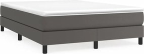 3120704 vidaXL Рамка за легло с пружини сива 140x200 см изкуствена кожа