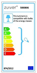 Бяла подова лампа Триножник Дърво, ø 50 cm - Zuiver
