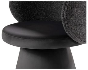 Тъмносиво кадифено кресло Inez – Micadoni