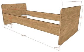 Детско креватче в естествен цвят 60x120 cm Sam – Vipack