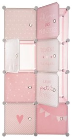 Детски текстилен гардероб atmosphera, 139 cm, Розов