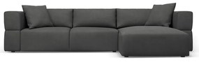 Тъмносив ъглов диван, десен ъгъл Esther – Milo Casa