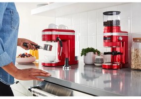 Електрическа кафемелачка Artisan KitchenAid 5KCG8433ECA, 150W, 340 g, 70 степени на смилане, Автоматично изключване, Apple Candy Red