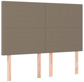 3116054 vidaXL Горни табли за легло, 4 бр, таупе, 72x5x78/88 см, плат