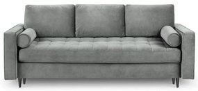 Светлосиво кадифено канапе Santo - Milo Casa