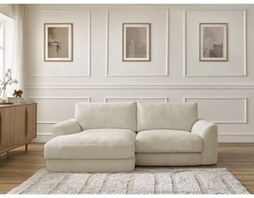 Бежов шенилов ъглов диван (ляв ъгъл) Leonore – Bobochic Paris