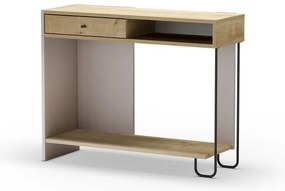 Конзолна маса с плот в дъбов декор 35x100 cm Saturne - Marckeric