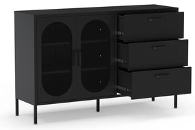 Черен скрин 140x90 cm Diora – Marckeric