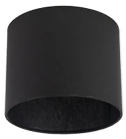 Памучен абажур черен кръгъл 18/18/14