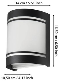 Стенно външно осветително тяло (височина 16,5 cm) CERNO – EGLO