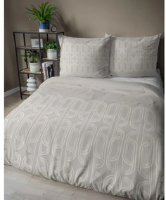 Фланелени чаршафи - бежови с геометричен мотив 2 части: 1 бр. 140x200 + 1 бр. 70x80