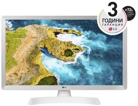 Монитор LG 24TQ510S-WZ, 23.6" WVA, LED, Smart webOS, TV Tuner DVB-T2/C /S2, 1000:1, Mega DFC, 200cd, 1366x768, AI SOUND, WiFi, HDMI, Bluetooth, USB 2.0, HOTEL MODE, AirPlay, Speaker 2x5W, White