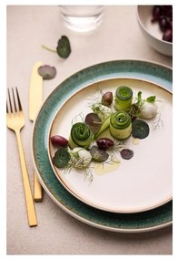 Бяла/зелена глинена чиния ø 27 cm Gastro White/Green – Bitz