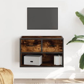 848911 vidaXL ТB шкаф, опушен дъб, 60x31x39,5 см, инженерно дърво и метал