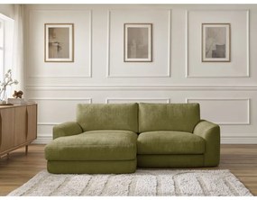 Шенилов ъглов диван в цвят каки (ляв ъгъл) Leonore – Bobochic Paris