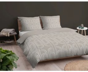 Фланелени чаршафи - бежови с геометричен мотив 2 части: 1 бр. 140x200 + 1 бр. 70x80