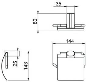 Матово черен стенен месингов държач за тоалетна хартия Flori – Sapho