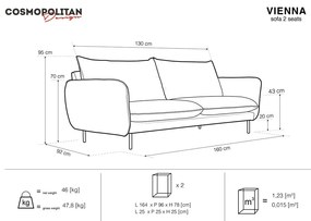 Тъмносив диван , 160 см Vienna - Cosmopolitan Design