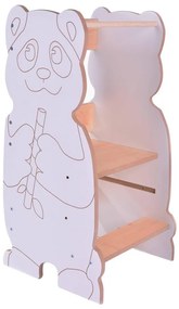 Обучителна кула PANDA бяла/клен