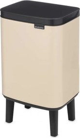 Кош за боклук Brabantia Bo Small Hi 1010460, 4 л, Плавно и безшумно отваряне, Противоплъзгаща основа, Бежов