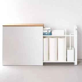 Бял метален рафт за баня 14x55 cm Tower – YAMAZAKI