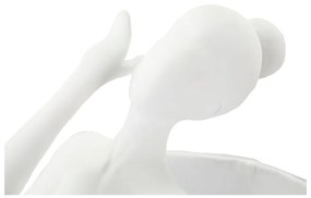 Бяла настолна лампа с текстилен абажур (височина 62,5 cm) Ballet – Mauro Ferretti