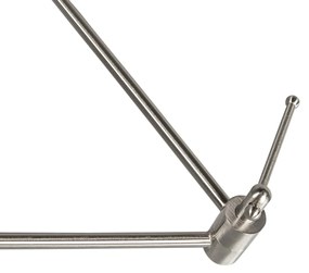 Стилна висяща лампа от стомана с абажур 35 см светло сива регулируема 2-светлина - Blitz