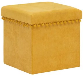 Пуф със съхранение atmosphera Memo, Сгъваем, 40x39x38 cm - Жълт