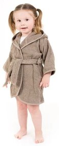 Сив памучен бебешки халат размер 1-2 години - Tiseco Home Studio