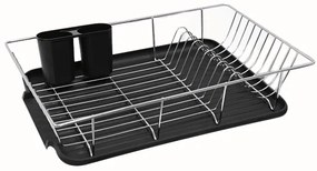 G-Стелаж за чинии 1ет. Черен (90357-001-B)