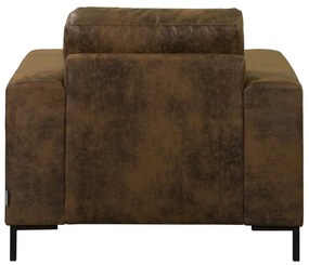 Кафяво кресло от изкуствена кожа Lofty Lilly – Miuform