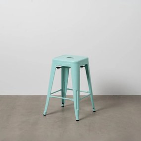 Тюркоазени метални бар столове в комплект 2 бр. (височина на седалката 61 cm) – Ixia