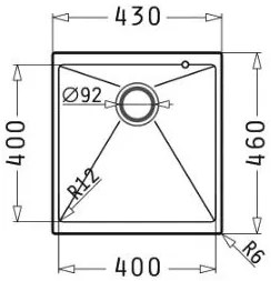 мивка Pyramis Ithaka 1B-Бежов-40 x 40 cm.