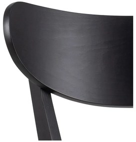 Черни дървени бар столове от каучук в комплект от 2 броя 105 см Roxby - Actona